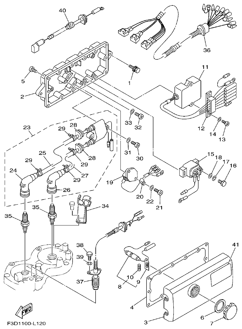 Yamaha F3D3 ELECTRICAL 1 parts diagram